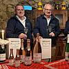 Laufnarrenvater Michael Zehnle (von links), Narrenrichter Jürgen Koterzyna und Kämmerer Martin Bosch sind zufrieden mit der ...