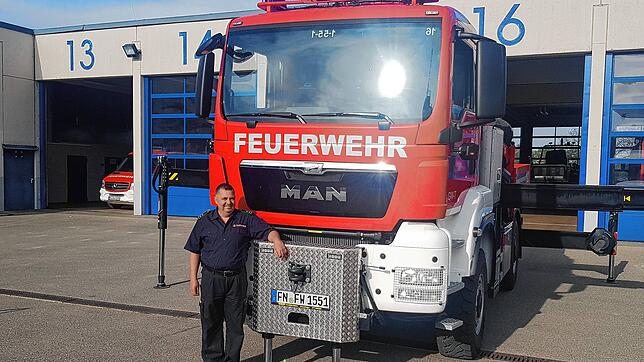Für Michael Bercher von der Häfler Feuerwehr geht die Arbeit auch in der Corona-Krise weiter.