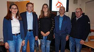 Der wieder- und neu gewählte Vorstand des Reitervereins Tiengen (von links): Nicole Huber, Jürgen Huber, Sabrina Wirbser, Embert Lüber ...