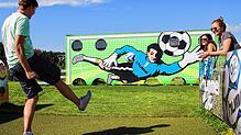 Die Fußballgolfanlage im Seepark ist ab Samstag, 8. Mai, dank eines hervorragenden Hygienekonzepts geöffnet.