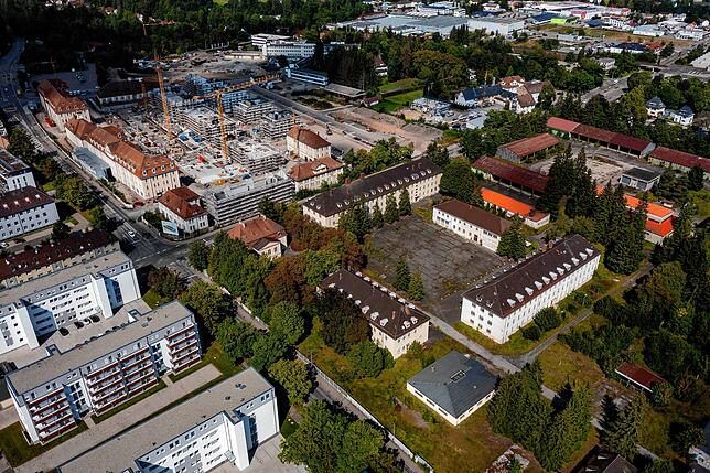 Der Obere Brühl ist das ehemalige Mangin-Kasernen-Gelände hinter dem abgerissenen Saba-Hauptgebäude in Villingen. Unser Bild zeigt die ...