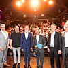 Sie diskutieren über die Zukunft der Stadtwerke Konstanz (von links): Guido Baltes von der HTWG, Bene Müller, Geschäftsführer ...