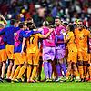 Großer Jubel bei den Spielern der niederländischen Nationalmannschaft nach dem 3:1-Erfolg gegen die USA.