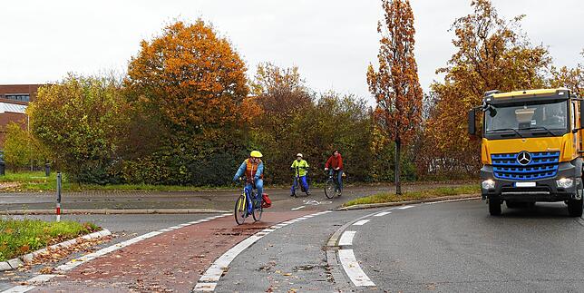Bild 6: Wenn es mal wieder eng wird: Hier müssen Radfahrer in Konstanz besonders vorsichtig sein