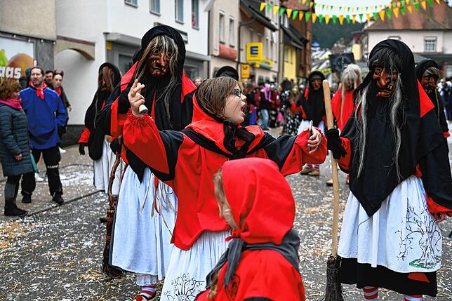 Bild 2: Großer Umzug in Tennenbronn mit 20 Musik- und Narrengruppen