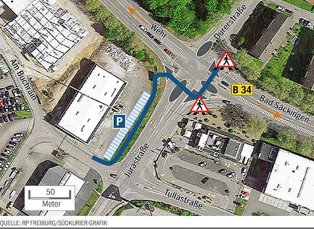 Bild 2: B34-Baustelle bringt im Juni noch mehr Stau in Bad Säckingen