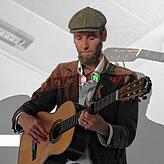 Jens Lachenmayr, Liedermacher aus Überlingen, sang bei der Gedenkfeier sein Lied „Nicht vergebens“.