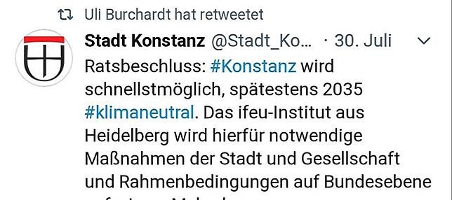 Screenshot von Twitter.