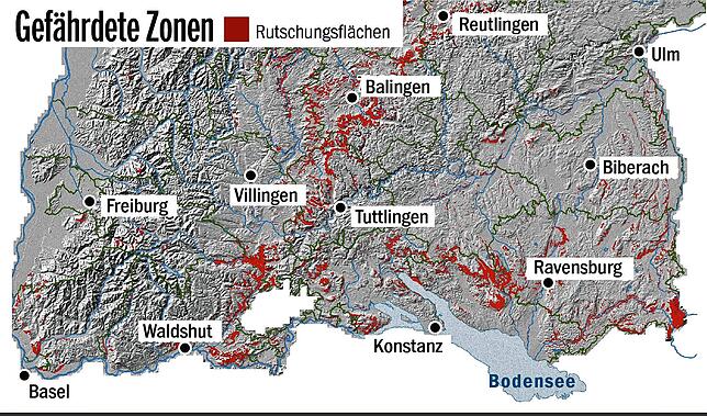 Bild 2: In Südbaden ist die Hangrutschgefahr besonders groß &ndash; wie schützt man sich?