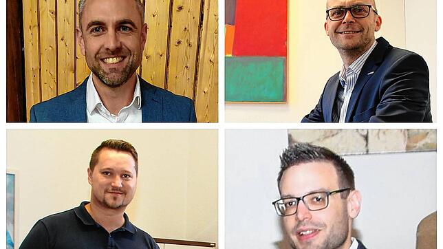 Sie alle verlassen aus unterschiedlichen Gründen das Donaueschinger Rathaus: Mike Biehler (links oben), Georg Zoller, Erich Lafera ...