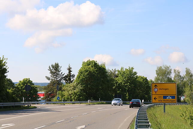 So stellt sich der Verkehrsknoten aus Sicht von Allmendshofen dar. Hier soll ein Kreisverkehr entstehen. Die Kosten teilen sich Land und ...