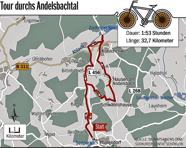 Bild 1: Radtour von See zu See bietet Natur und Architektur
