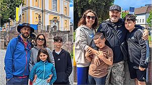 Die Familien Corominas (links) und Otaolea-Caño aus Spanien sind beide nicht zum ersten Mal im Urlaub im Schwarzwald.