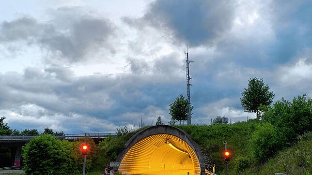 Der Dögginger Tunnel, fotografiert nach der Brandschutzübung am Montag, 23. Mai. Der Tunnel bleibt für Wartungsarbeiten in den Nächten ...