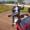 Freier Blick, freies Denken: Auf der Dachterrasse des See-Campus der Zeppelin-Uni unterhalten sich Sascha Schmidt, Sprecher des ...