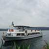 Das Passagierschiff &bdquo;Bodensee&ldquo; kurz vorm Anlegen am Überlinger Landungsplatz. 230 Fahrgäste kann es befördern, bei Regen ...
