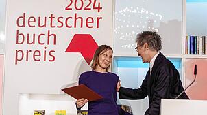 Martina Hefter bei der Entgegennahme des Deutschen Buchpreises vor einem Jahr.
