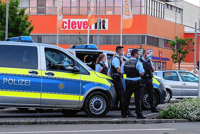 Die Polizei war stark vor Ort präsent.