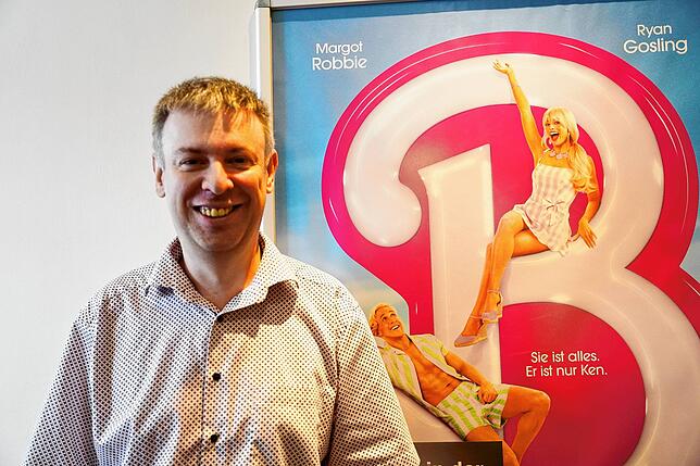 Heiko Kimmich ist Leiter des Cine Star Filmtheaters in Schwenningen. Er freut sich über den Erfolg des Barbie Films.