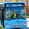 Die Stadtbus Linie 3 fährt vom Bahnhof zur äußeren Röte.