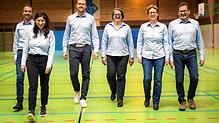 Machen sich auf den Weg zu neuen Zielen: Das nunmehr vollständige VfB-Präsidium mit Neumitglied Axel Bolta (von links), Vereinsmanagerin ...