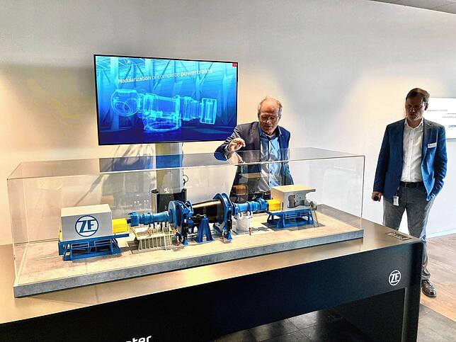 So soll er aussehen, der Test- und Prüfstand für den Powertrain. Das ZF-Getriebe ist Herzstück einer neuen Generation von Windrädern mit ...