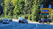 An der Abzweigung der B&nbsp;313 in Richtung Wahlwies sowie im gesamten Bereich der Autobahn-Anschlussstelle Stockach-West geschehen ...