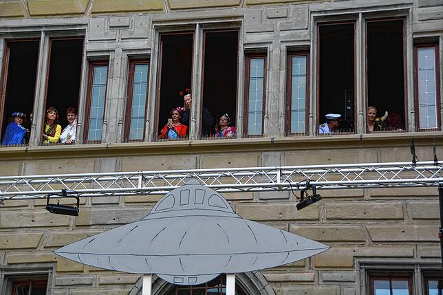 Bild 15: Bilder vom Narrensturm auf das Rathaus in in Überlingen