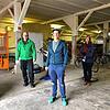 Michael Gangotena, Sebastian König und Michaela Schmidt (von links) haben die erste Fahrradaktion in der Viehhalle organisiert.