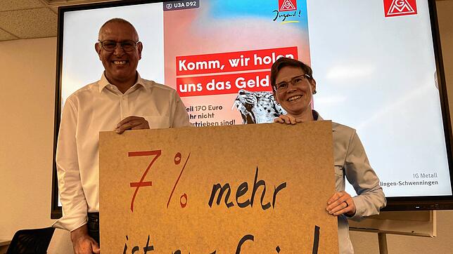 Thomas Bleile und Angela Linsbauer starten guter Dinge in die Tarifverhandlungen. Beim Gehalt sehen sie trotz schwächelnder Wirtschaft ...
