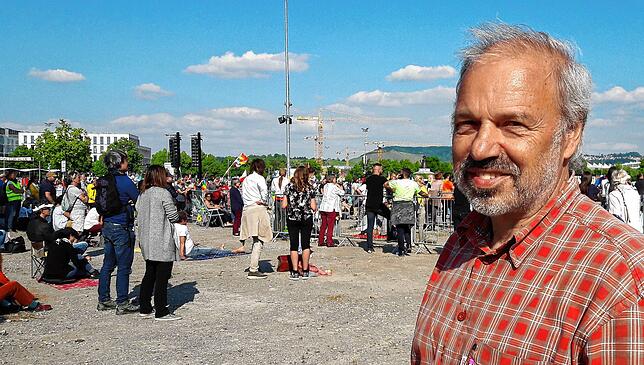 Paul Heim ist schon zum dritten Mal auf der Corona-Demo.