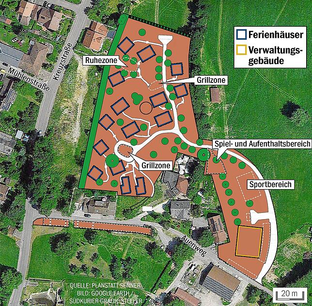 Das sieht der vorhabenbezogene Bebauungsplan für das Feriendorf vor.
