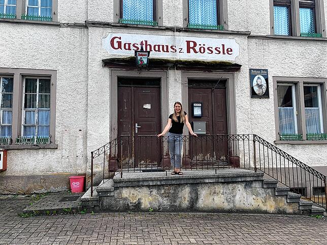 Das alte Gasthaus &bdquo;Rössle&ldquo; in Bühl.