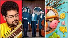 Von Kalyanjit Das, der die Sitar, spielt, über Musik-Kabarett mit dem Trio &bdquo;Berta Epple&ldquo; bis hin zum Ostermarkt in ...