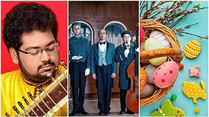 Von Kalyanjit Das, der die Sitar, spielt, über Musik-Kabarett mit dem Trio &bdquo;Berta Epple&ldquo; bis hin zum Ostermarkt in ...