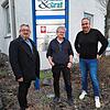 Sie arbeiten zusammen für eine Stärkung der Altenpflege im Hegau: Die Geschäftsführer des Caritasverband Singen-Hegau, Oliver Kuppel ...
