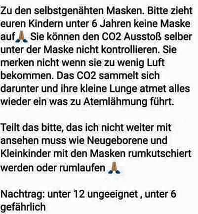Diese Fake-News verbreiten sich aktuell im Internet. Gefährlich sind die Masken für Kinder nicht.