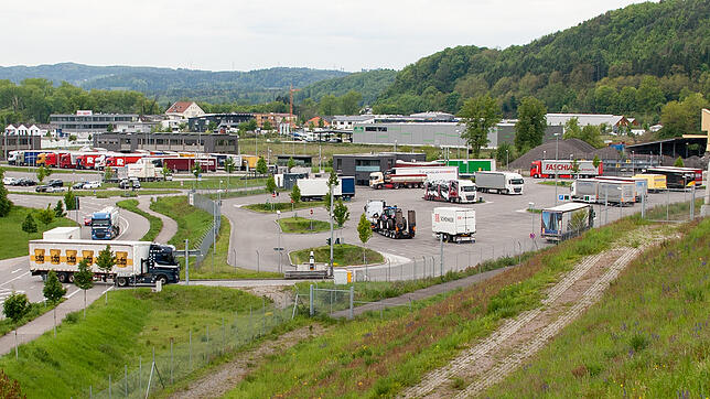 Der Zollhof in Waldshut (Archivbild). Hier ist ein gesuchter Lastwagenfahrer wegen seiner Alkoholfahne aufgeflogen.