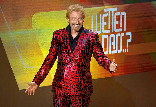 Entertainer Thomas Gottschalk 2022 in Friedrichshafen bei der ZDF-Show „Wetten, dass..?“.
