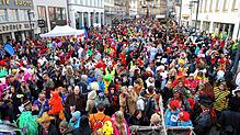 (Archivbild) Am Schmotzige Dunschtig herrscht immer närrischer Ausnahmezustand in Konstanz. Narrenzünfte und Stadtverwaltung ist an ...