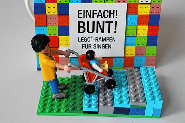 Eine Mini-Lego-Rampe war beim Pressetermin auch dabei.