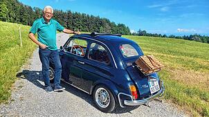 Achim Schirmann hat sich mit seinem Fiat 500 L einen Traum erfüllt.