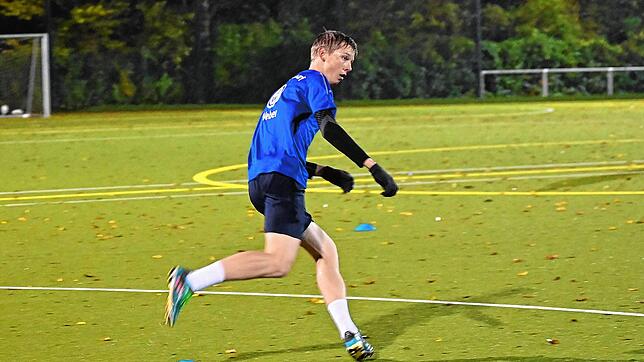 Spencer Trainer vom SC Markdorf ist mit zwölf Treffern aktuell auf Platz zwei der Bezirksliga-Torschützenliste.