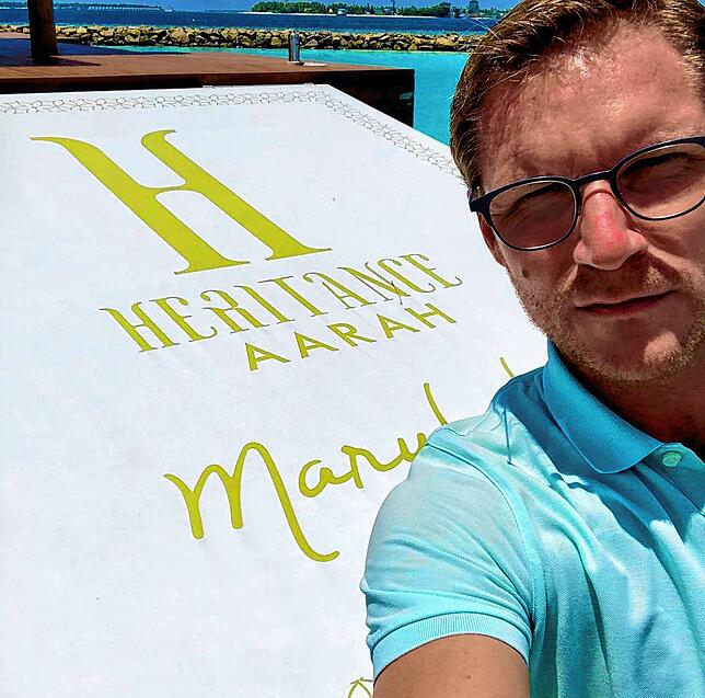 Hoffmann kümmert sich im Resort auch um die Fotos für Social Media. Nur selten ist er selbst auf Bildern zu sehen. Dieses hier ist die ...