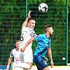 Jonas Busam (beim Kopfball gegen Bietigheim-Bissingen) ist wieder im Kader, wenn der FC 08 Villingen Schlusslicht Offenburger FV empfängt.