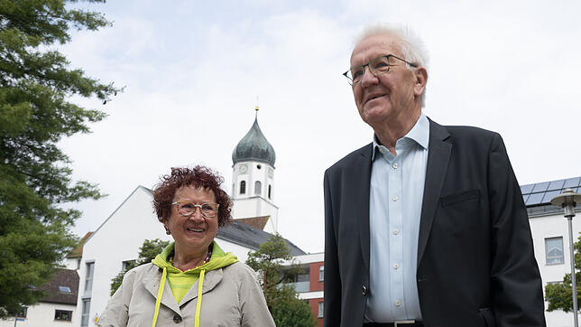 Winfried Kretschmann (Bündnis 90/Die Grünen) und seine Ehefrau Gerlinde im vergangenen Jahr.