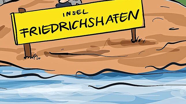 Bild : Viele Grüße von der Insel! Das Häfler Jahr in zwölf Karikaturen