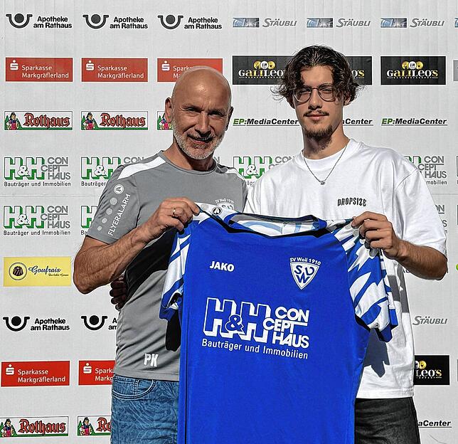 Talent: Perseus Knab (links) freut sich auf Neuzugang Yavuzhan Orhan, der vom SV Schopfheim zum SV Weil wechselt.