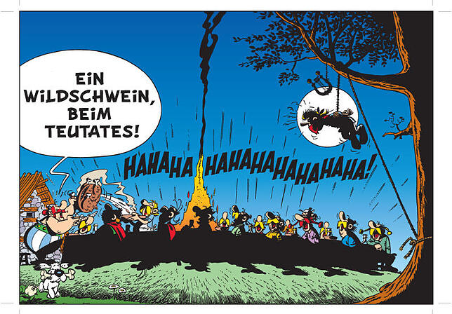 Festmähler gab es bei den Galliern sicher. Doch unklar ist, ob sie Barden wie Troubadix immer an einen Baum fesselten.