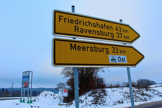 Über die Umgehungsstraße wird der Durchgangsverkehr abgeleitet. Auf den dritten und letzten Bauabschnitt wird Pfullendorf wohl noch ...